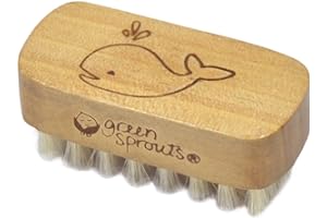 green sprouts Baby Nail Brush, Gently Cleans Baby’s Nails, Soft, Natural bristles for Comfort, Easy to Grasp Wood Handle, Made from Natural, Non-Petroleum Materials
