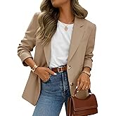 Cicy Bell Womens Business Casual Blazers Long Sleeve Button Down Work Suit Jackets Lapel Collared Lightweight Blazer