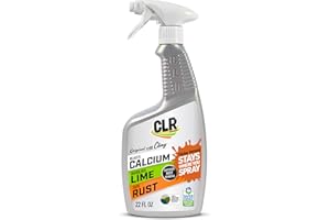 CLR Brands Calcium, Lime & Rust Remover with Cling, 22 oz. Spray Bottle, Adheres to Hard-to-Reach Surfaces, Blasts Calcium, Dissolves Lime Deposits, Zaps Stubborn Rust Stains and Hard Water Deposits