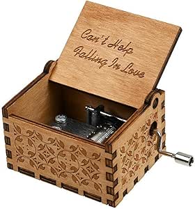 Huntmic Cant Help Falling in Love - Caja de música de madera ...