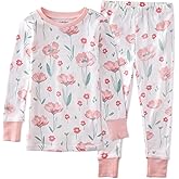 Butterblu Zen Snug-fit 2-Piece Pajamas 100% Organic Cotton Long Sleeve for Girls