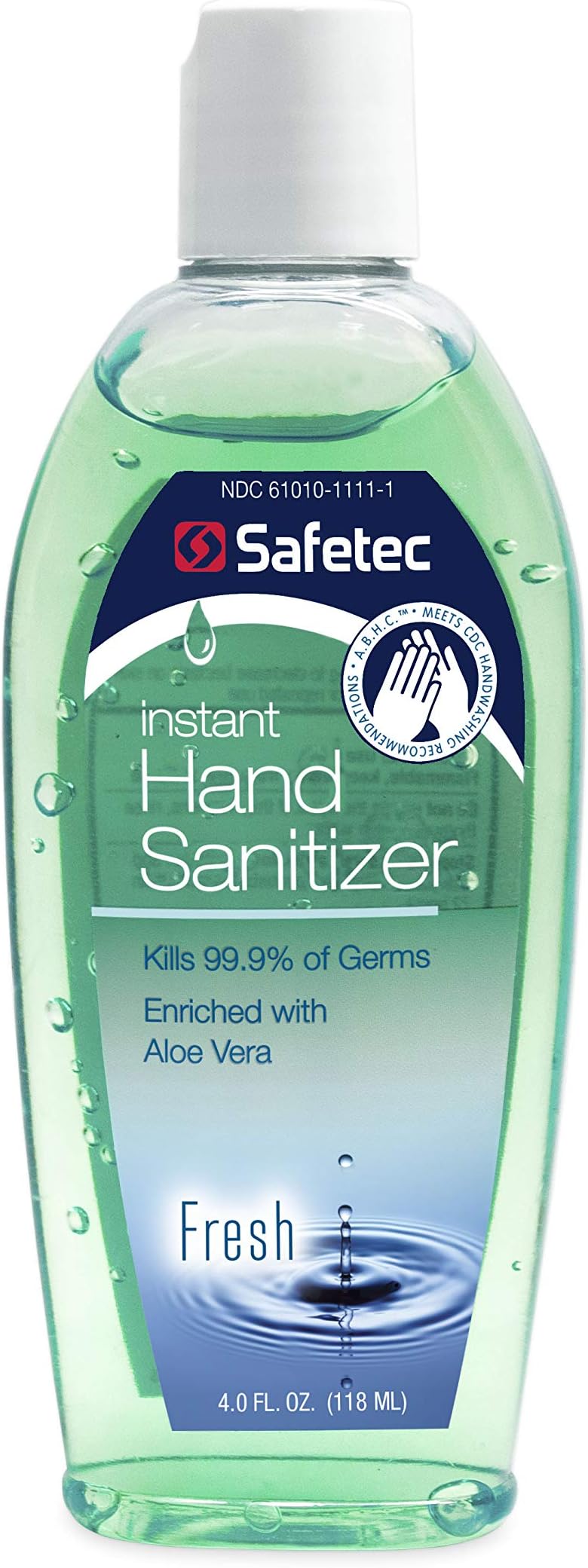 Safetec Hand Sanitizer Fresh Scent, 4 oz. squeeze bottle (Pack of 24)