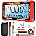 ANENG Digital Multimeter Tester,4000 Counts Voltage Tester,Auto-Ranging TRMS Volt Meter,Large LCD Ohm Meter Measures AC/DC Current,Voltage,Resistance, Diode,Continuity,Capacitance,Temperature(Red)