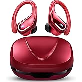 Wireless Earbud, 75Hrs Bluetooth 5.4 Headphones IP7 Waterproof for Sport, Running Wireless Earphones with ENC Noise Canceling Mics, Deep Bass Over Ear bud with Earhooks for Android, iOS, Workout, Gym