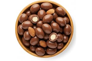 NY Spice Shop Chocolate Almonds Candy - 8 Ounce Sugar Free Holiday Chocolate Snacks - Roasted Festive Almonds Snack for Winter Party Treats, Stocking Stuffer Bowls & Goodie Bags