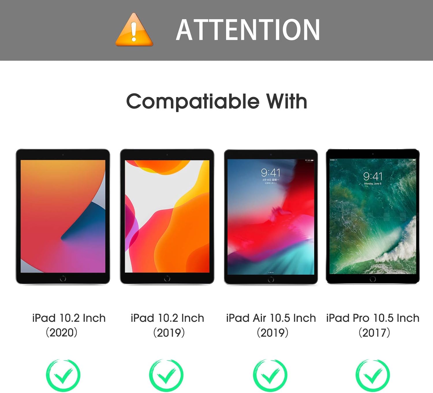 [2 Pack] OMOTON Screen Protector for iPad 8th 7th Generation (10.2 Inch, iPad 8/ iPad 7, 2020&2019) / iPad Air 3 2019 / iPad Pro 10.5 - Tempered Glass/High Definition/Bubble Free