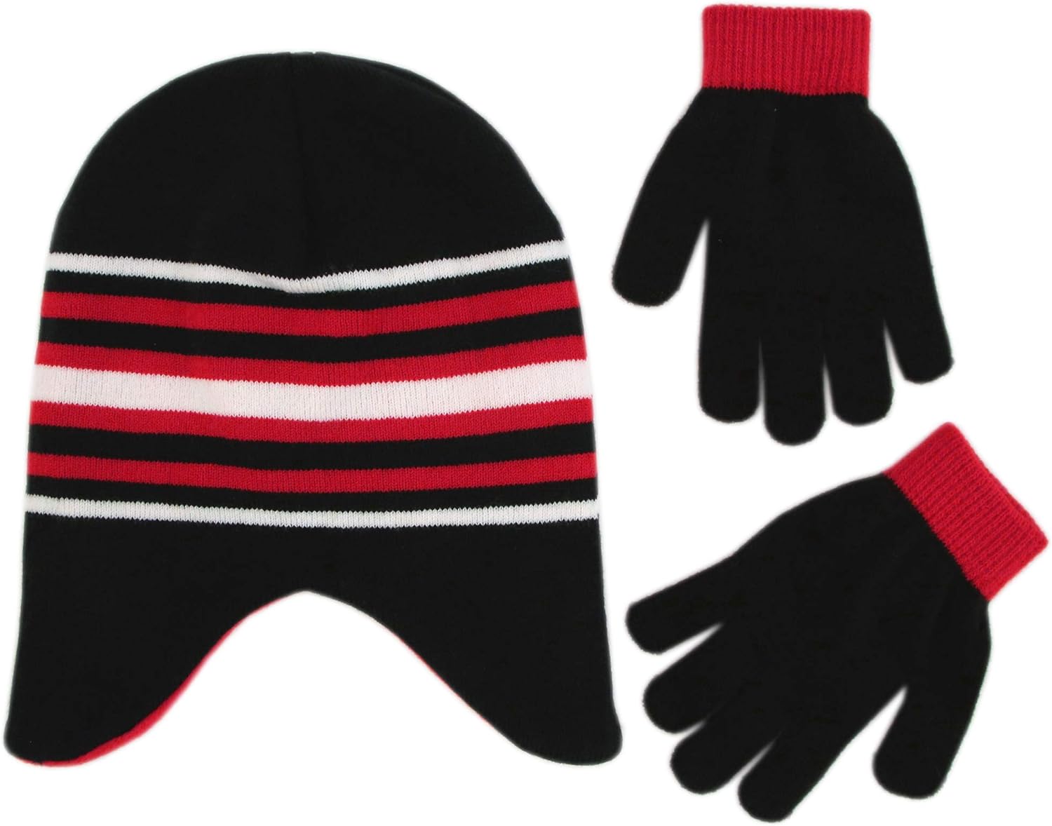 Nintendo Boys' Little Super Mario Hat and Gloves Cold Weather Set, Age 4-7: Clothing