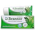 D.BRANNER Herbal Natural Toothpaste Fluoride Free - Ingredients Neem Leaves with Clove, Mint, Camphor, and Herb Formula for Gum Health, Refreshing Bad Breath, Vegan Toothpaste for Adults (1)