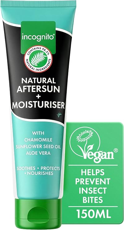 Incognito After Sun Moisturiser 150ml Organic 2 in 1 Soft Skin Insect Bite