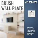 G-PLUG Cable Pass Through Wall Plate Brush White Single Gang view 4