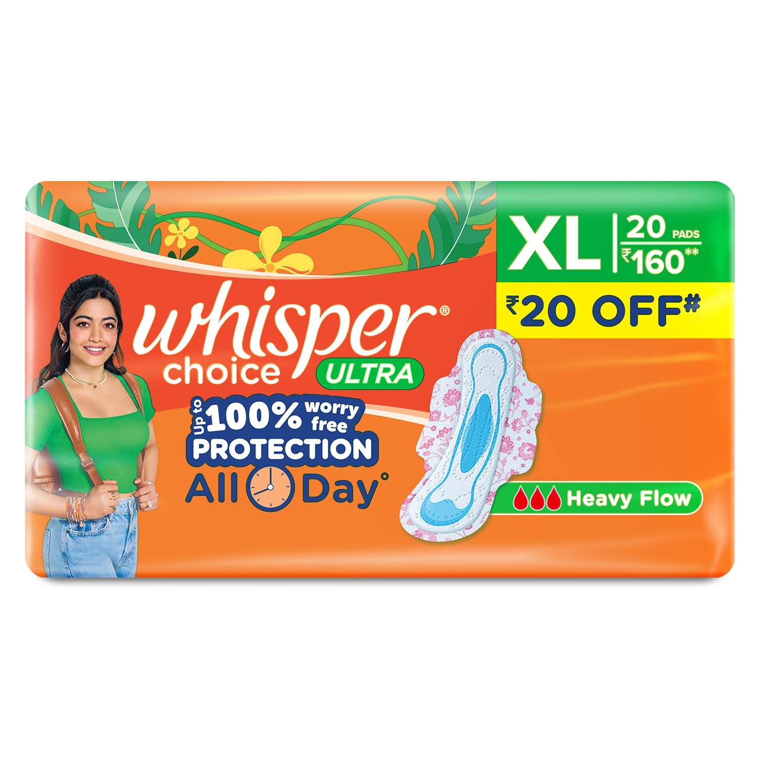 Whisper Choice Ultra Wings - 20 Pads (Extra Large)