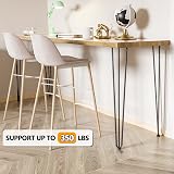 Signstek 28in 10mm Metal Table Legs, 3 Rods, Black, Set of 4, DIY Desk/Table view 4