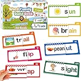 Word Family Build Book, 30 Read and Rhyme Flip Activity Book, ABC Vocabulary Flash Cards CVC Words Reading Games for Kids Ages 3-8 Preschool Learning Activities Families Educational Games