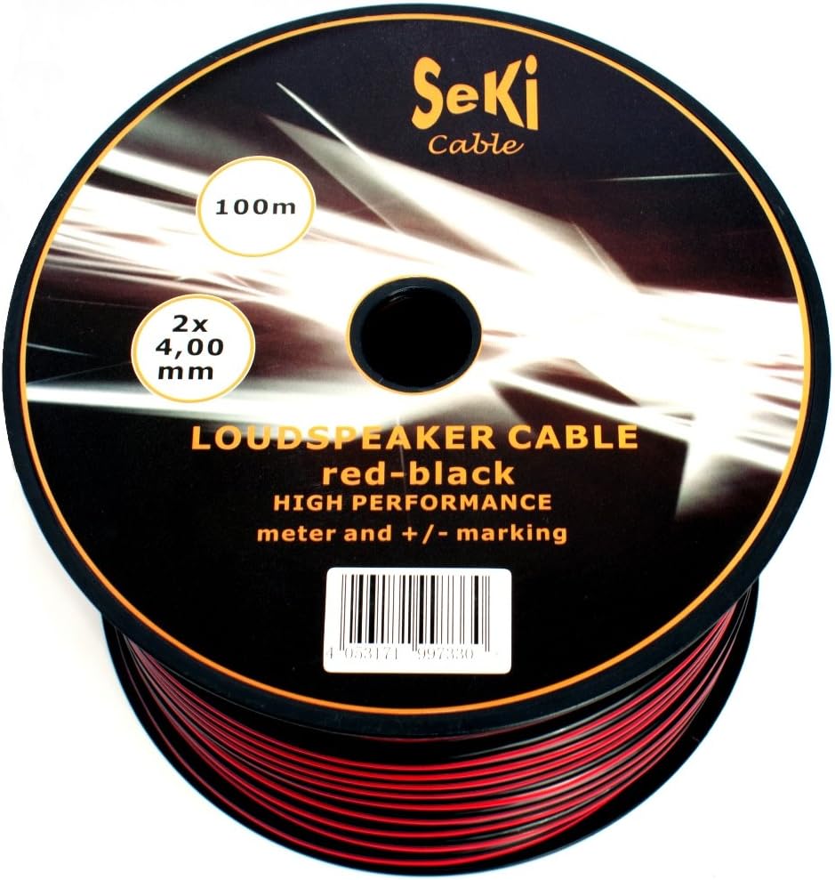 Speaker Cable Red/Black 2 x 4.00 mm² 100 m Spool