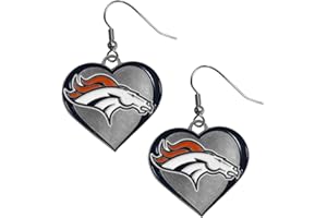 Siskiyou Sports NFL unisex-adult Heart Dangle Earrings