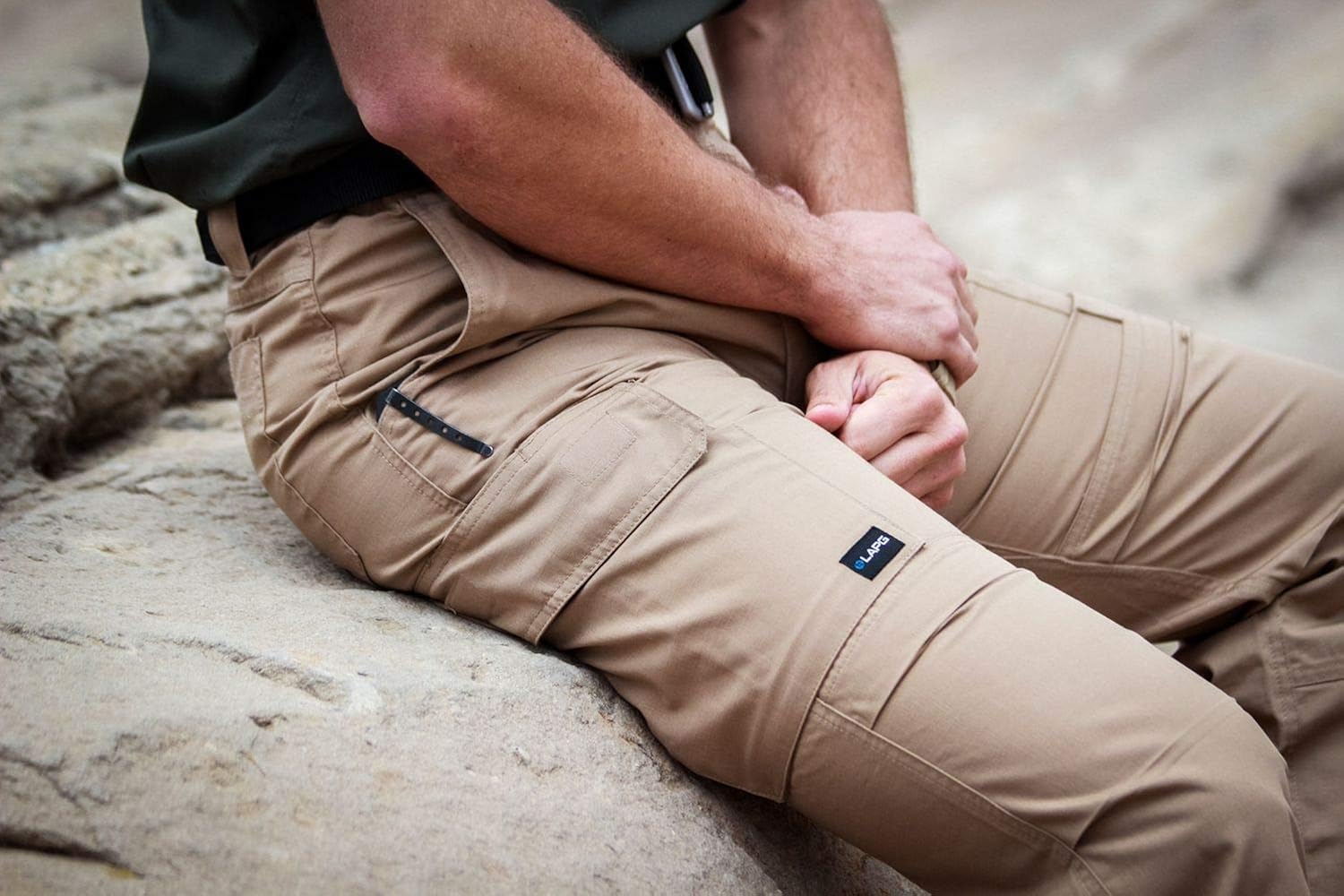 LA Police Gear Men's Urban Ops Tactical Cargo Pants - Elastic WB - YKK Zipper: Clothing