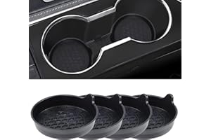 Amooca Automotive Cup Holders Universal Car Cup Coaster Waterproof Non-Slip Sift-Proof Spill Holder Car Interior Accessories 4 Pack Black