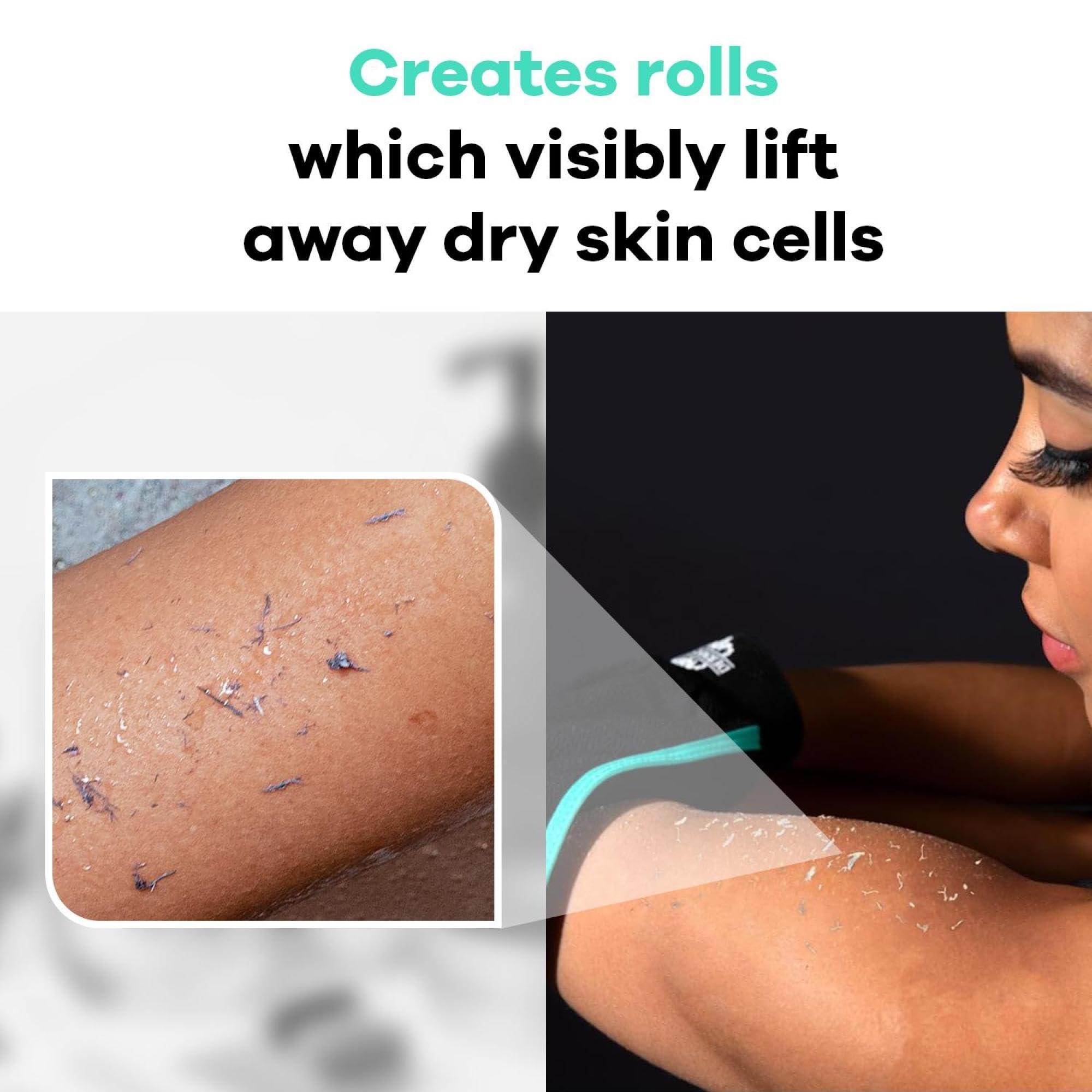 Dermasuri - Deep Exfoliating Glove - Polishing Mitt Body Scrubber - Korean Skin Cleaner Exfoliator - Dead Skin Buffing Treatment - Gifts for Women & Men - Keratosis Pilaris Scrub Remover - (2 Pack)