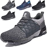 SUADEX Steel Toe Shoes for Men Women Indestructible Steel Toe Sneakers Lightweight Work Safety Shoes Puncture Proof Composite Toe