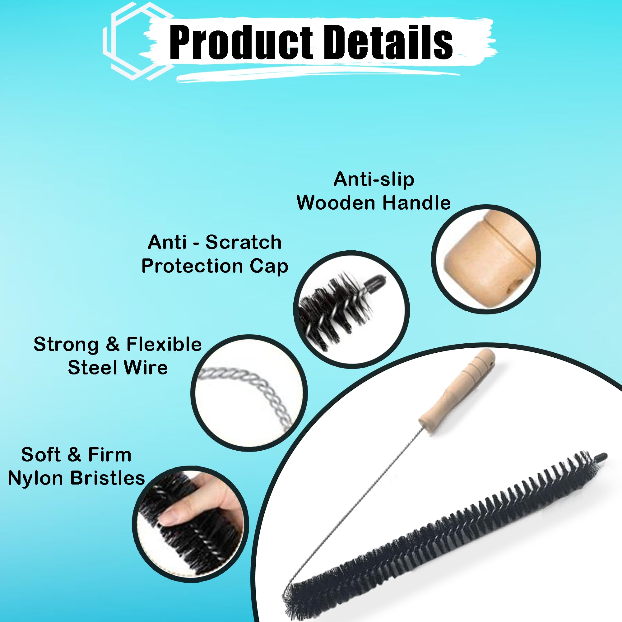 Clothes Dryer Lint Vent Trap Cleaner Brush Gas Electric Fire Prevention Exhaust (1 Pack)