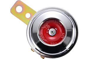 GOOFIT 12V Brushed Chrome Universal Mini Horn Replacement for Motorcycles ATV Scooter