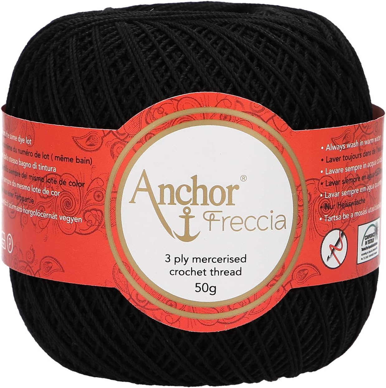 Anchor Ganchillo Hilo, algodón, Color Negro: Amazon.es: Hogar