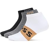 BOSS, 3 Pack Contrast Logo Ankle Socks, white/grey/black, 7-13