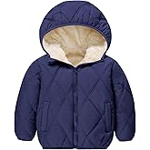 Cuddomper Baby Girls Winter Coat Toddler Puffer Jackets Fleece Outwear 12M-5T