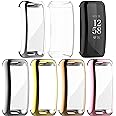 FitTurn Compatible with Fitbit Inspire 3/Inspire 2 Screen Protector Case, 7 Metal Colour Full Coverage Soft TPU Shockproof Case Protective Screen Cover Bumper Shell for Inspire 3/Inspire 2 HR