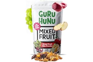 GURU HUNU Dried Fruit Mix, From Mediterranean, Healthy Snacks, No Sugar Added, Chemical Free, Diced and Dehydrated Fruit Medley For Cake, Snacks For Trail or Oatmeal, Ever day Use, Trail Mix (2lb)