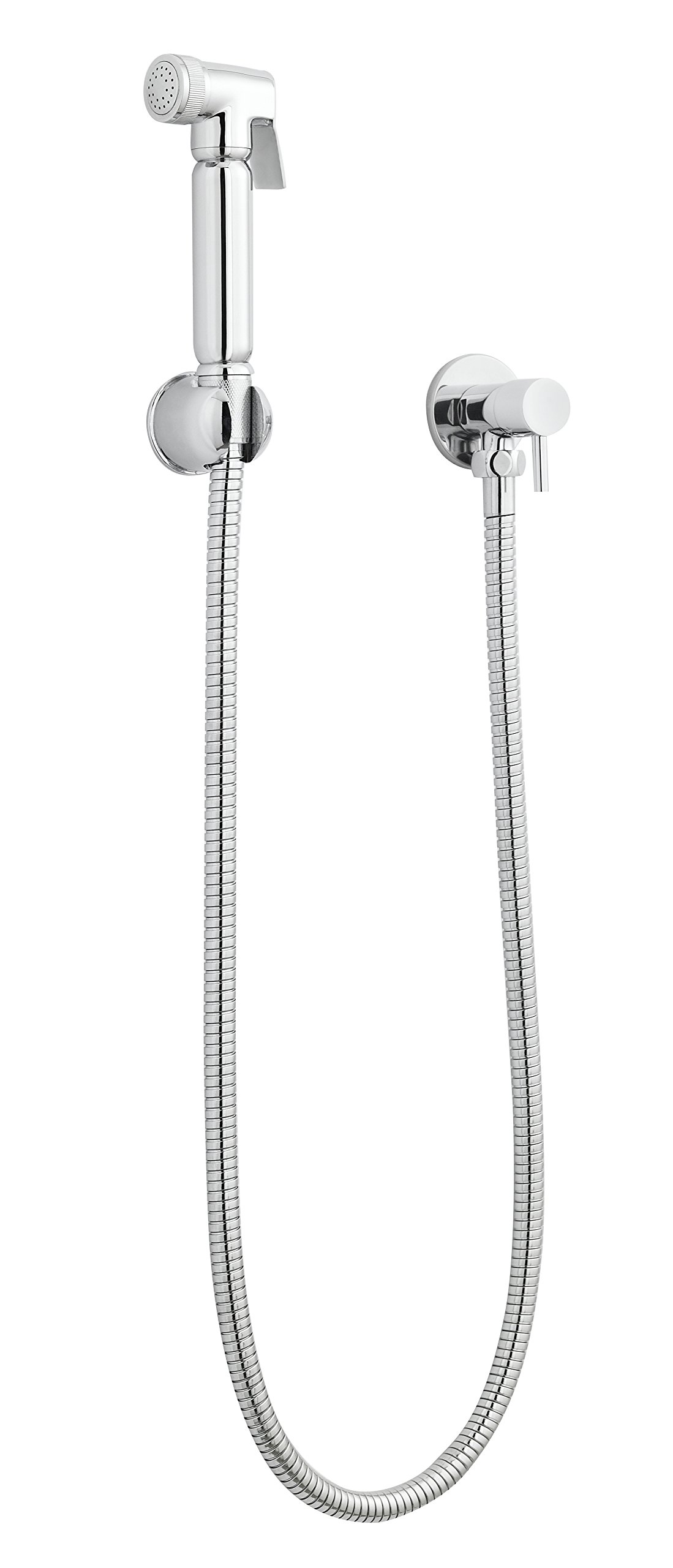 Nuie BW001 ǀ Modern Bathroom Toilet Accessories Manual Douche Spray Kit with Lever Handle, 25mm x 25mm, Chrome