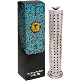 Tuzech Steel King Size Sage Long Tower Soapstone Incense Holder Home Agarbatti Stand with Ash Catcher Best for Diwali Pooja Celebration (Mutiple Sticks)