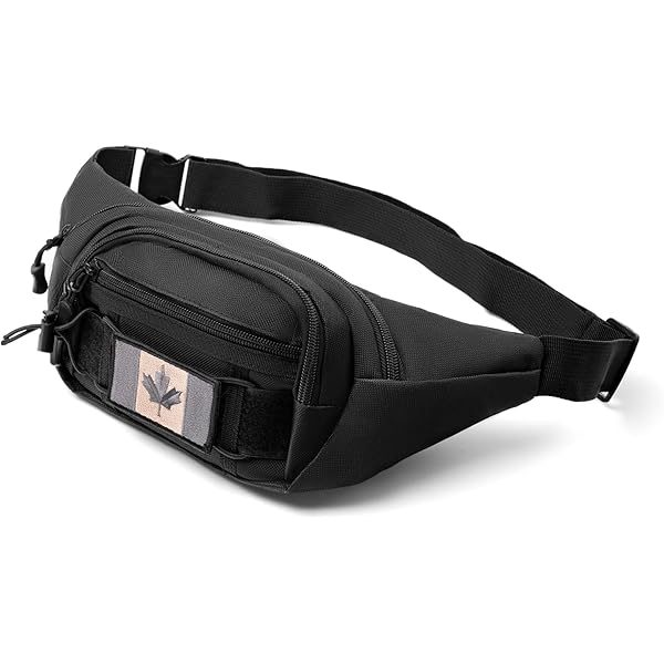 Sac Banane - Grand Capacité - Léger - 2 Poches - Boucle à Dégagement