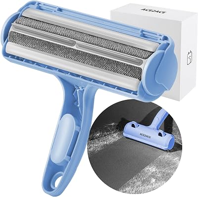 ACE2ACE Pet Hair Remover Reusable Lint Roller for Furniture Blue