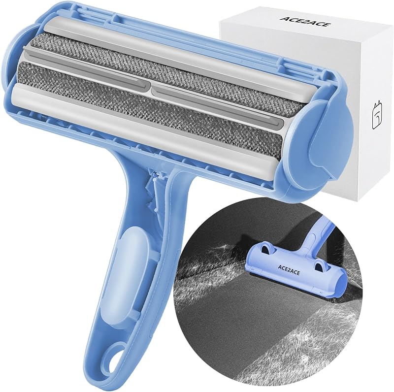 ACE2ACE Pet Hair Remover Reusable Lint Roller for Furniture Blue