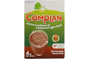 Complan Nutritious Vitamin Rich Drink Chocolate Flavour 4 x 57g Sachets