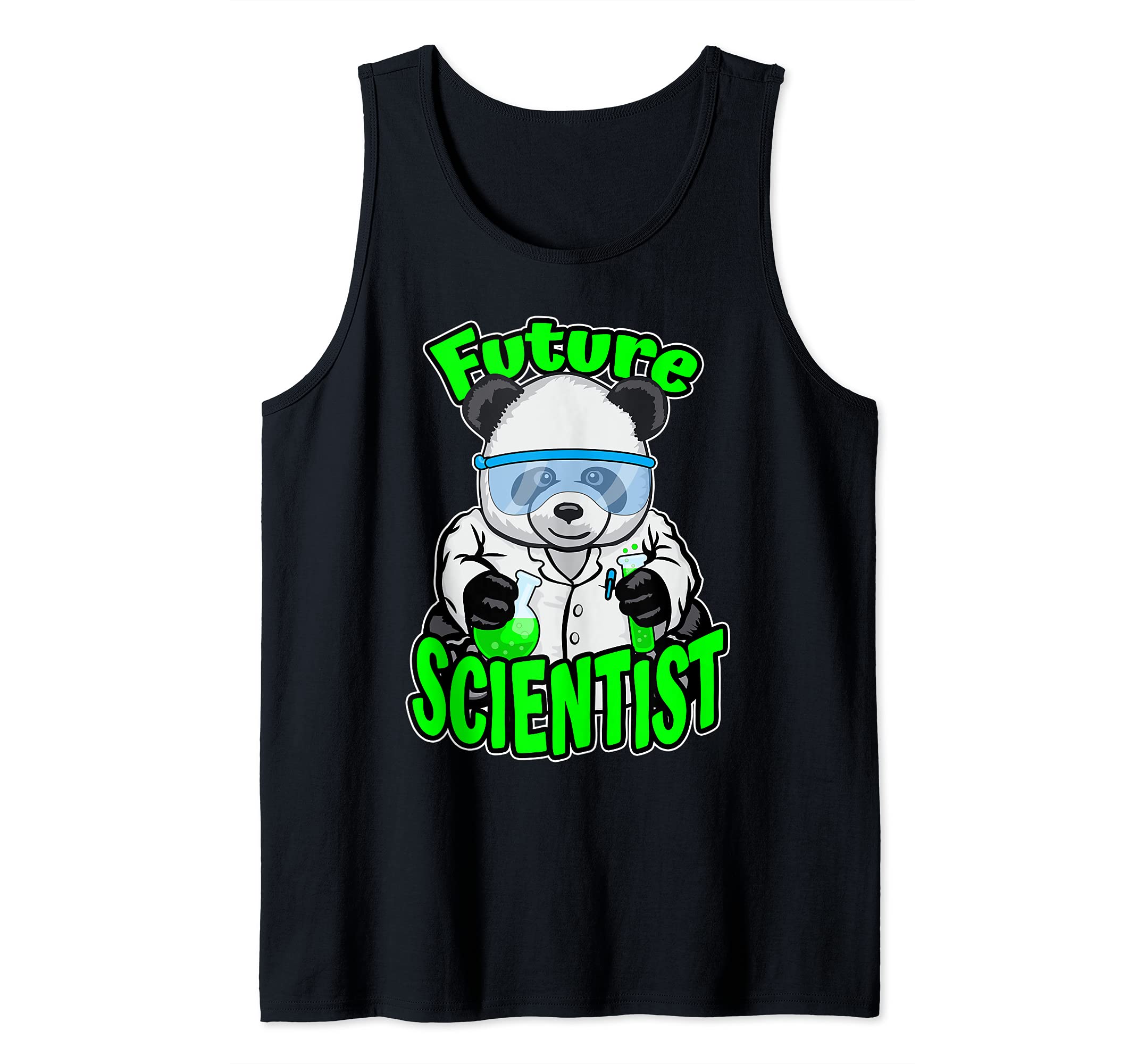 Future Scientist Cute Panda Bear STEM Science Geek Tank Top