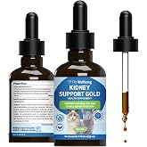 Pet Wellbeing Kidney Support Gold for Cats - Kidney Care &amp; Hydration, 2 oz | NASC Certified &amp; Vet-Formulated Liquid Kidney Support Supplement with Rehmannia &amp; Astragalus for Healthy Values &amp; Appetite