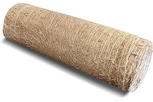 Agfabric 4x112ft Natural Jute Erosion Control, 37yard Jute Netting - 48" Wide Soil Saver Mesh Blanket - 448 Sq.Ft.Coverage