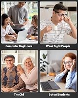 SABLUTE Wired Large Print Keyboard with Backlight, Wrist Rest, Phone Holder view 7