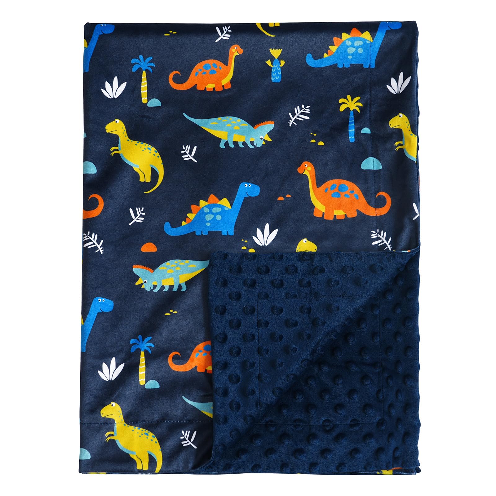 Photo 1 of david's kids Micro Fleece Minky Baby Blanket for Boys with Double Layer and Soothing Raised Dots, Breathable and Soft Lightweight Receiving Blanket for Newborns, 50x60 Inches, Dinosaur