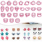 Keoker Polymer Clay Cutters - 25 Shapes Animal Faces for Jewelry Making, Small Earring Cutters (Ocean & Animal Studs)