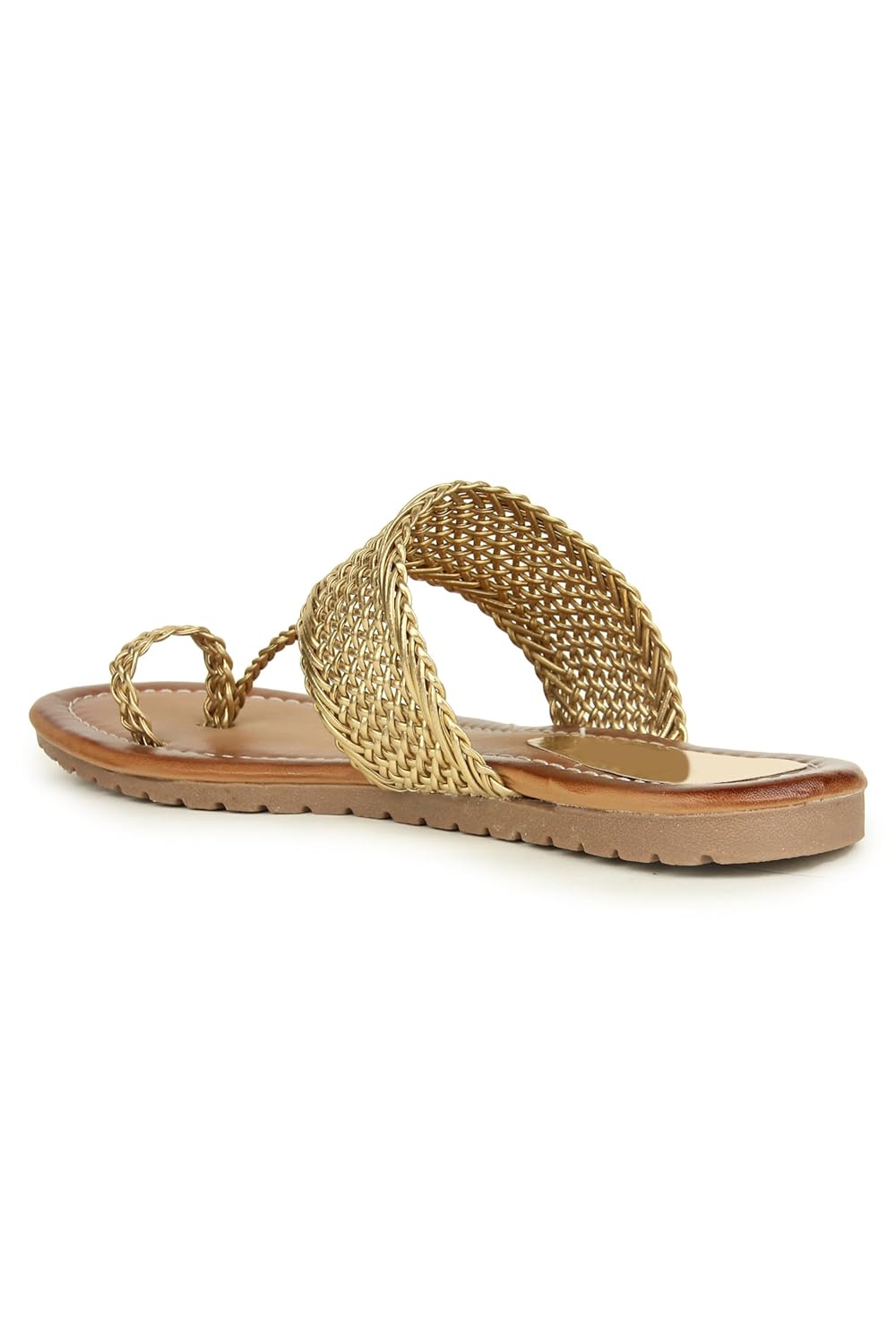 do bhai women's synthetic stylish bunai kolhapuri flats