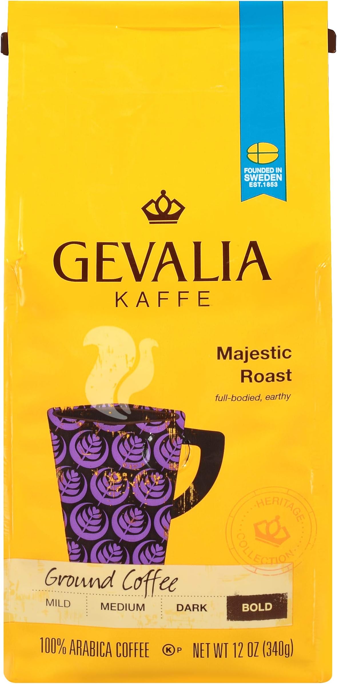 GEVALIAKaffe Coffee Majestic Roast Bold Ground Coffee 340g