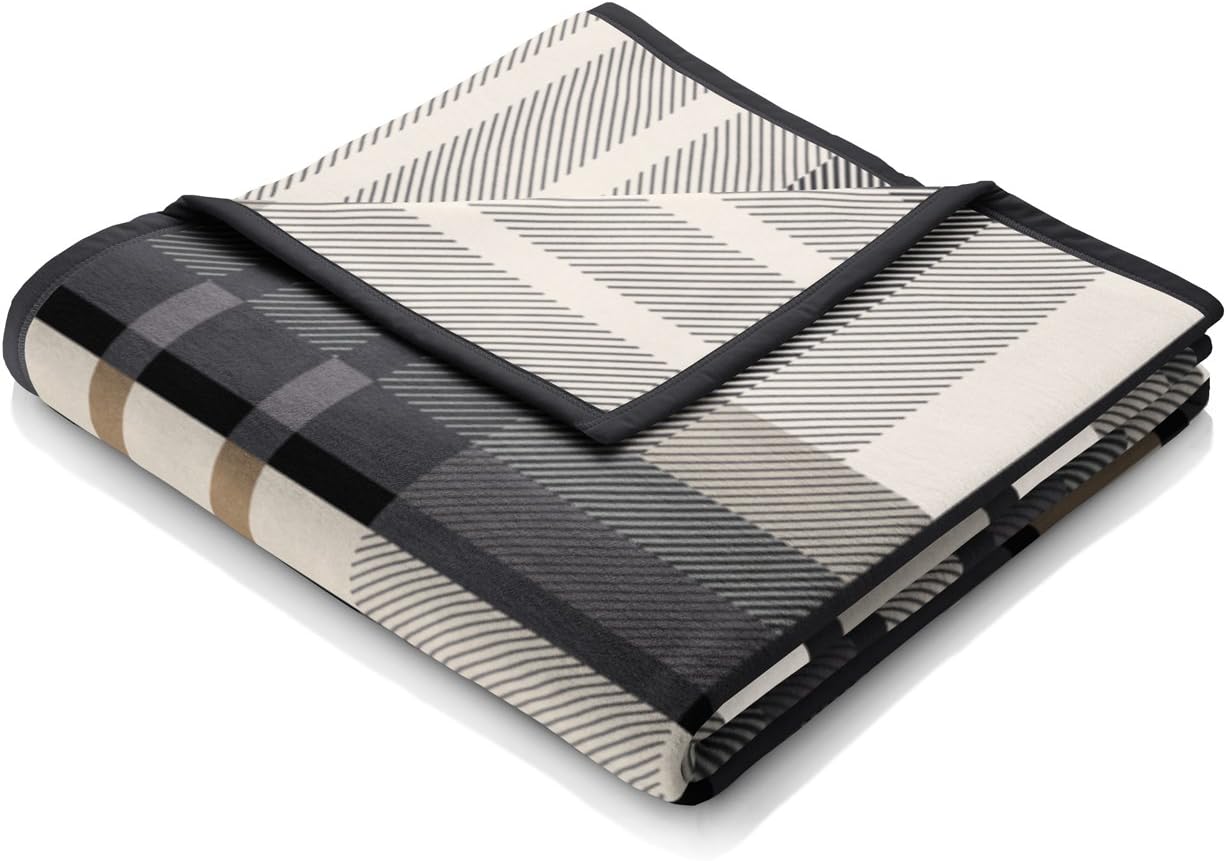 Bocasa Biederlack Thermosoft Top Blanket Throw, 150x200 cm Scotland Grey, 150x200 Amazon.co.uk