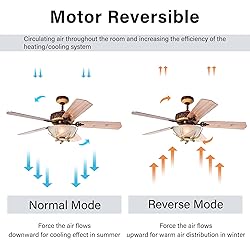 Morpholife Antler Rustic Ceiling Fan with Lights