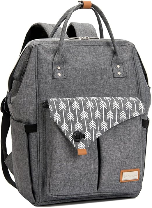 Lekebaby Diaper Bag Backpack Multifunction Waterproof Travel Backpack