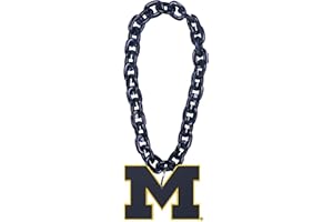 FANFAVE Aminco Michigan Wolverines NCAA Fan Chain, Navy