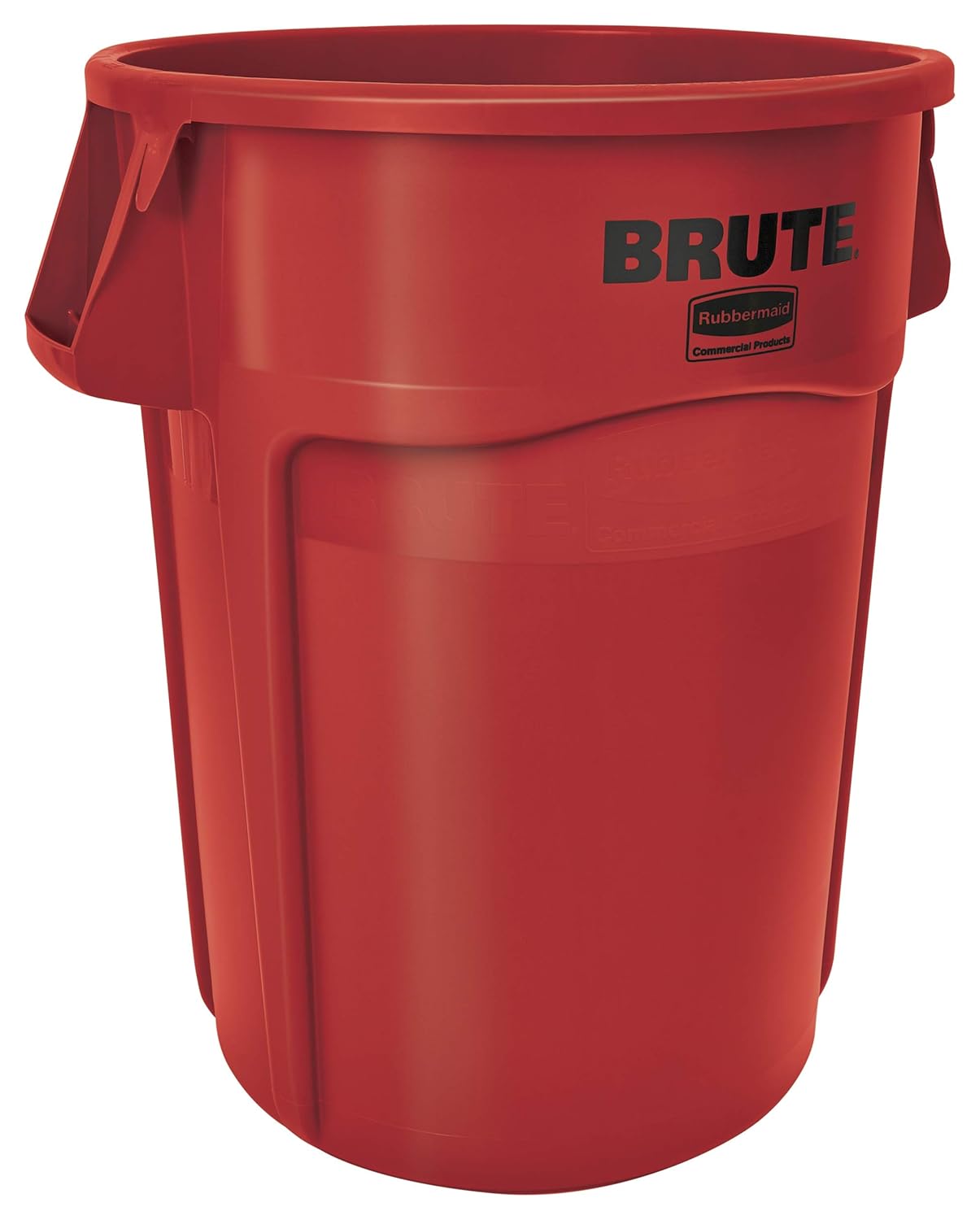 Rubbermaid Commercial Products FG265500RED Brute Heavy-Duty Round Trash/Garbage Can, 55-Gallon, Red