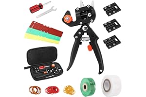 Housolution Garden Grafting Tools, 2 in 1 Garden Pruning Tools with 3 Replaceable Grafting Blades (V-Cut Ω-Cut U-Cut) Scion R